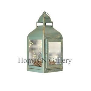 Candelabros de hierro modernos plateados al por mayor y tarros de farol posmodernos hechos a mano para decoraciones navideñas de jardín - Product Image 2