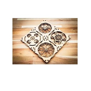 Laser Cut Wood Round Modern Charger Plates Natural Material Dishes Dinnerware Eco-friendly High Quality Best Price - Product Image 3