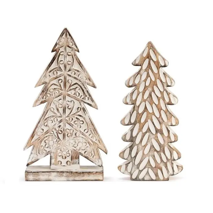 Árbol de Navidad de madera tallado a mano rústico Nuevo modelo Tallado a mano