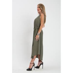 ชุดเดรสวิสคอสของผู้หญิงพร้อมเข็มขัดคาดเอวมีหลายสีให้เลือกแบบอิตาลีในฤดูใบไม้ผลิฤดูร้อน - Product Image 3