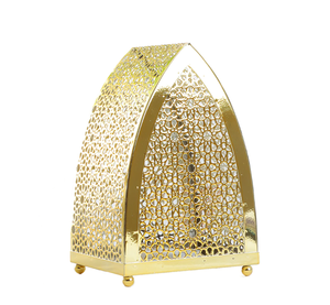 Best Price Metal <b>Gold</b> Candle <b>Lantern</b> For Tabletop Home Hotel Restaurant Decoration - Product Image 1