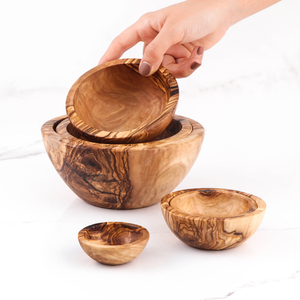 Tazones de Madera de Olivo Tunecino Ecológicos ArtisRaw de Alta Calidad - Embalaje de Cartón al por Mayor, 6 Tamaños para Servir Ensaladas y Frutas en Casa - Product Image 3