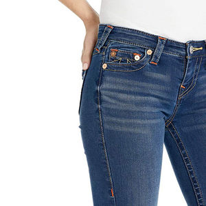 Jeans élastiques et extensibles pour femmes pantalons de couleur unie taille haute pantalons crayon pour femmes pantalons respirants en denim vente en gros sur mesure - Product Image 4