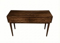 Table console moderne en chêne massif écologique avec 2 tiroirs, table basse, ensemble de canapés inclinables pour salon, mobilier de maison en gros