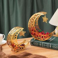 Bol en aluminium de qualité supérieure, durable, réutilisable, portable, pour les pays du Golfe, utilisation islamique, Eid Mubarak, plateaux de présentation de desserts, Ramadan
