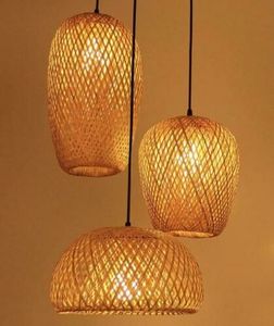 Lámpara colgante de mimbre de bambú personalizada, pantalla de techo natural tejida a mano, para sala de estar, comedor, Vietnam, - Product Image 5