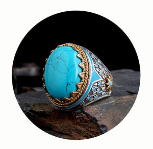 Turkish Style Vintage <b>Mens</b> Luxury 925 Sterling <b>Silver</b> Agate <b>Ring</b> Classic Wedding Natural Stone Customized Size Wholesale Jewelry - Product Image 4