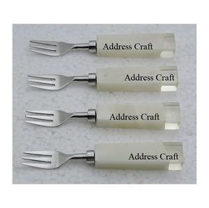 Luxury 18/8 Stainless Steel Salad <b>Fork</b> Spoon with Resin Handle Newly Designed Personalised Dessert Fruit Tableware Cutlery <b>Forks</b> - Product Image 6