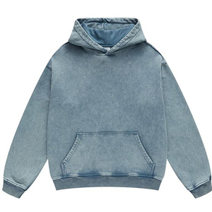Sudaderas con capucha lavadas Vintage de gran tamaño para hombres y mujeres lavado ácido para hombres sudaderas con capucha de gran tamaño pulóver sudadera Vintage lavado ácido - Product Image 4
