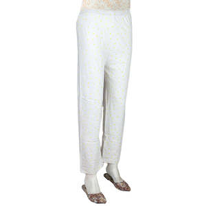 Women's Printed <b>Trouser</b> - <b>White</b> - Product Image 1