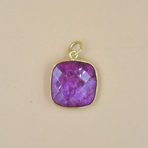 Precioso colgante de plata de ley 925 con piedras preciosas de rubí teñido/joyería colgante al por mayor para proveedores y fabricante - Product Image 1