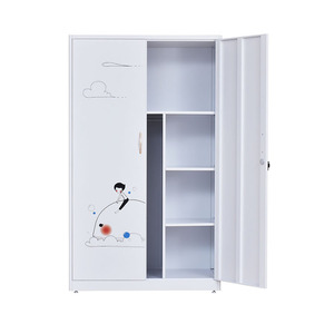 Tủ quần áo trẻ em hình hoạt hình, tủ đựng đồ bằng kim loại cho bé, thiết kế in hình hoạt hình, tủ quần áo trẻ em bằng thép - Product Image 4