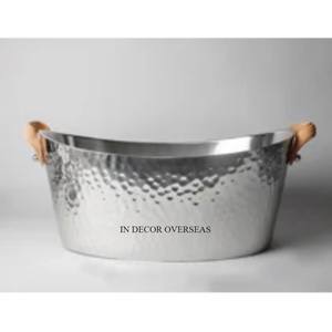 ถังไวน์และน้ำแข็งสีเงินขัดเงาขนาดใหญ่ทำจากโลหะทำจากโลหะขนาดใหญ่ทำจากอินเดีย - Product Image 1
