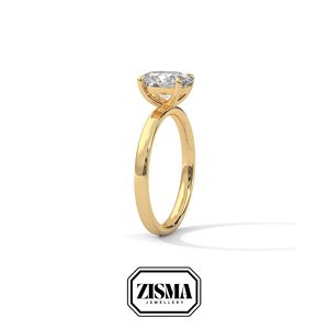 Anillo de diamantes de laboratorio ovalado de Estilo Vintage DEF VVS IGI GIA Certificado en 14K 18K 10K oro o plata 925 proveedor de joyería personalizada ética - Product Image 3