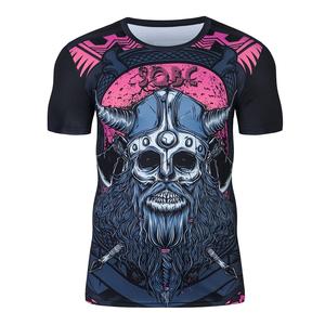 OEM formation personnalisée MMA & Muay Thai Rashguard haute GSM Spandex/Polyester transfert de chaleur imprimé BJJ Rash Guard - Product Image 1