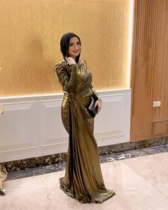 Elegant Anti-Static Satin <b>Maxi</b> Evening <b>Dress</b> with Digital Lace Crystal Flowers Pearl Patterns Eco-Friendly for Formal Parties - Product Image 2