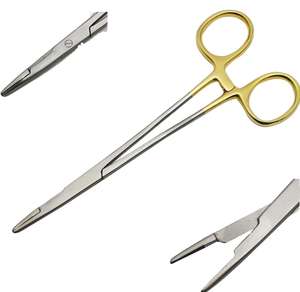 Porte-aiguille Olsen Hegar en acier inoxydable de qualité supérieure pointe en carbure de tungstène outil chirurgical manuel de laboratoire vétérinaire certifié CE - Product Image 2