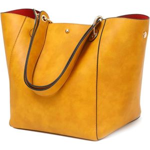 <b>Real</b> Cowhide <b>Leather</b> Women's Elegant Tote <b>Handbag</b> With Spacious Interior Designed For Office Commute And Daily Essentials - Product Image 5