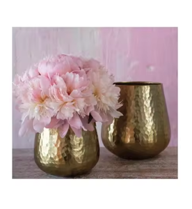 Pot de fleur d'intérieur fait à la main en argent durable avec texture accrocheuse Top tendance décor à la maison pour le salon - Product Image 5