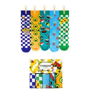 Colorful Checked <b>Sock</b> <b>Box</b> Fast Food Design Breathable for Daily Usage - Product Image 2