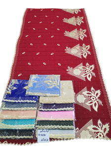 Nouveau lot de 12 châles en mousseline africaine durables pour femmes musulmanes, ethniques, respirants, broderie florale estivale, strass, pour l'extérieur - Product Image 3