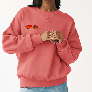 Sudadera Holgada Extra Grande de Felpa 100% Algodón Hecha a Medida OEM/ODM para Mujer, Cuello Redondo, Estilo Hip Hop, Sudadera con Capucha Urbana - Product Image 1
