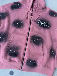 420 GSM Custom Graphic Dtg Print Sun Faded <b>Black</b> Dirty Dye Effect Washed Oversized Streetwear Distressed <b>Zip</b> <b>up</b> <b>Hoodie</b> - Product Image 3