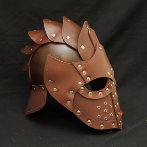 Casque de gladiateur en cuir fait à la main armure de guerrier spartiate pour Cosplay reconstitution médiévale fantaisie Costume et affichage - Product Image 1