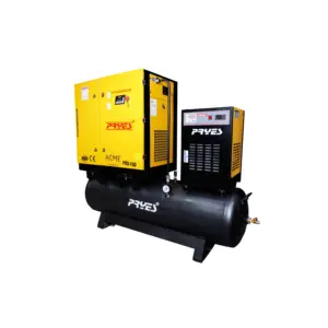 High Efficiency 7.5KW-10HP Fixed Speed Tank Mounted Screw Air Compressor from Indian Manufacturers and Supplier