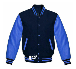 Vente chaude varsity veste hommes haute qualité veste baseball pour hommes manteau décontracté manches en cuir véritable avec boutons pression - Product Image 6