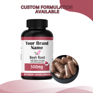 แคปซูล150ยาหัวบีท500มก. อาหารเสริมสมุนไพรผงบีทรูทธรรมชาติสกัดจากพืชแคปซูลฉลากส่วนตัว - Product Image 2