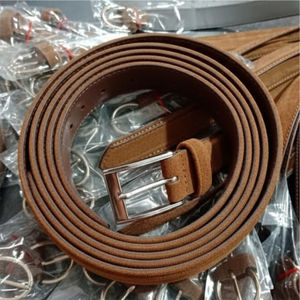 Ceintures classiques unisexes en cuir de vachette personnalisables avec boucle ardillon, couleur unie, 2026, imperméables et durables - Product Image 6