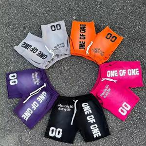 Diseñador personalizado Baggy 100% algodón Streetwear Casual lavado parche bordado verano sudor pantalones cortos hombres - Product Image 5