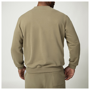 Ensemble de survêtement décontracté d'hiver personnalisé pour homme, pantalon de jogging et veste zippée en molleton grande taille, 2 pièces - Product Image 4