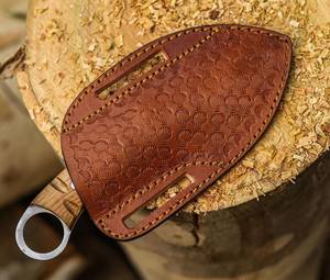 Cuchillo Tanto de Hoja Fija de Acero Rasp, con Funda de Cuero y Madera de Fresno, EDC, para Caza, Camping, Full Tang, Grado Industrial, OEM, Bushcraft - Product Image 6