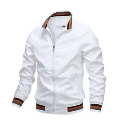 Chaqueta de béisbol de algodón personalizada OEM para hombre con bordado College Letterman Bomber chaqueta de invierno de talla grande con logotipo en la parte delantera - Product Image 2
