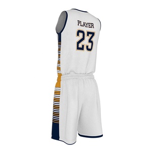 Ensembles d'uniformes de basket-ball pour hommes les plus vendus Short à manches courtes personnalisé taille jeune Vente en gros Sublimation de maillot respirant - Product Image 3