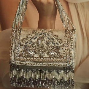 DECOR BRODERIE UNIQUE MEILLEUR Style Bohème Broderie Perle Main Embrayage Sacs À Main Fantaisie Conception Doublure En Gros - Product Image 1