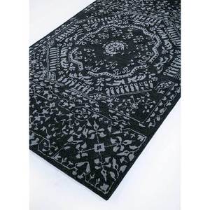 พรมขนสัตว์ทอมือ Imara Classic Tra-13032 ลายเหรียญรางวัลสีเทาดำ สำหรับบ้าน ห้องโถง ทางเดิน รูปทรงสี่เหลี่ยมผืนผ้า ทอแบบแบน วัสดุวิสโคส - Product Image 2