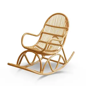 Cheap outdoor chairs vintage luxury rattan relaxing handmade rocking chair for children and adults