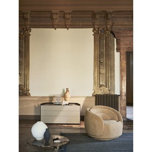 Peonia High-End Home Furniture Set Premium <b>Fabric</b> and Genuine Leather <b>Sofa</b> with Extendable Peninsula Upholstered - Product Image 6