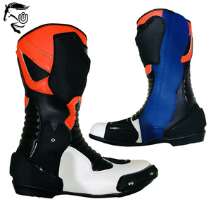 2025 nuevo precio barato zapatos deportivos de cuero para motocicleta montar carreras moto Motocross bota impermeable transpirable - Product Image 1