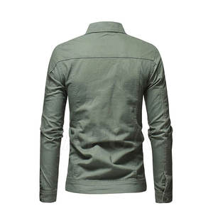 Veste en jean à capuche de couleur claire pour hommes de marque décontracté High Street Streetwear d'hiver avec tissu de laine motif 3D boutons poches - Product Image 2