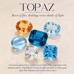 Jeulia Bypass Ocean <b>Wave</b> Oval Blue Topaz Fashion Engagement <b>Ring</b> - Product Image 4