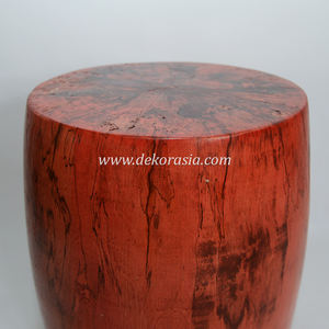 Otomana de Madera Maciza Ecológica para el Hogar, Diseño Antiguo Elegante en Rojo, Decoración para Sala de Estar, Hotel/Bar, Asiento para Patio, Aplicación en el Recibidor - Product Image 6