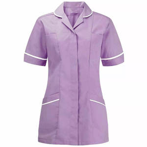 Vente en gros uniforme d'infirmière col en V de haute qualité vêtements d'hôpital d'été respirants à la mode pour les infirmières et le personnel - Product Image 1