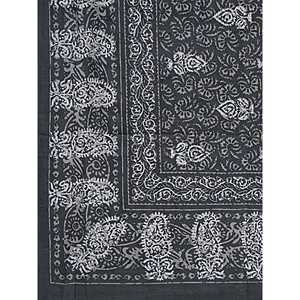 Ethnic Motifs 180 TC Grey Cotton <b>Single</b> Bedsheet with 1 Pillow Cover Cushion Cases (BSB1101) - Product Image 3