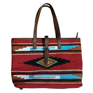 กระเป๋าผ้า Navajo ของผู้หญิงผ้าทอมือขนาดใหญ่มีซิปและที่จับพิมพ์โลโก้ได้ตามต้องการแบบ2025 - Product Image 1