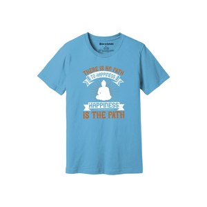 Camiseta informal de algodón 100% con impresión de temas de Buda en 3D, 12 opciones de color, 160-180, colocación de diseño personalizable GSM pesado - Product Image 5