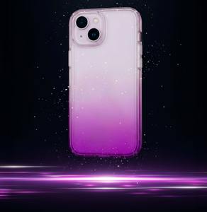 Coque de téléphone portable en verre trempé, dégradé transparent multicolore, anti-chocs, protection 360°, support réglable - Product Image 4